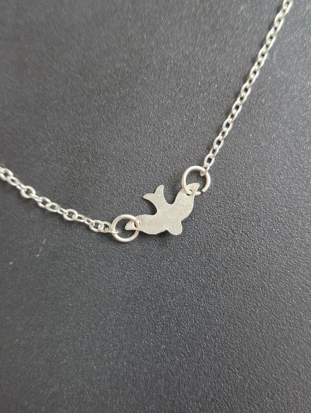 Elegant Silver Bird Pendant Necklace